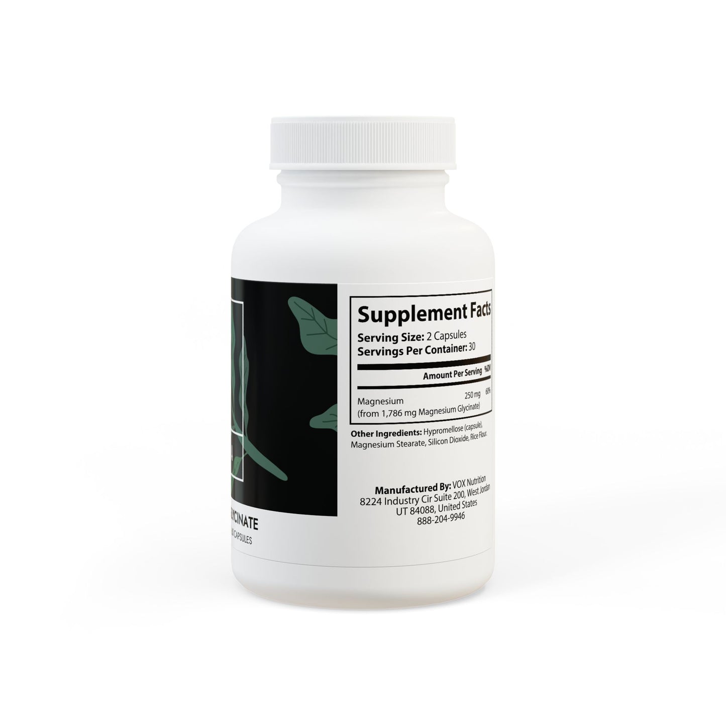 Magnesium Glycinate Supplement (60 Capsules)